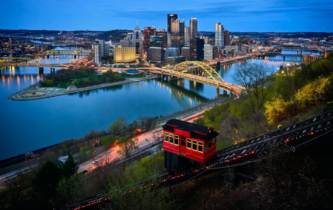 Pittsburgh skyline from Duquesne Incline upper station